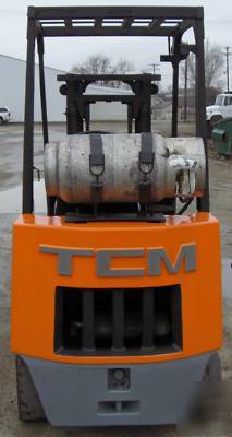 Tcm 4000# cushion tired forklift, full see-thru mast