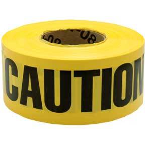Yellow caution tape 3 inch 1000 yard roll