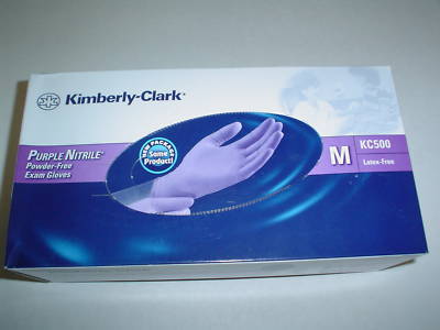 Kimberly clark purple nitrile powder free medium gloves
