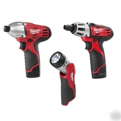 Milwaukee 2490-23 M12 combo kit impact-light-drive 220V