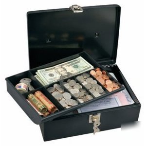 New master lock cash box with 7-compartment tray 2DSHIP