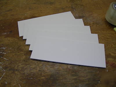 White colored plexiglass lot of 5 sheets 1/8