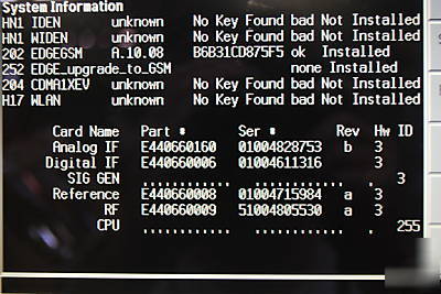 Agilent / hp E4406A 7MHZ-4GHZ vector signal analyzer