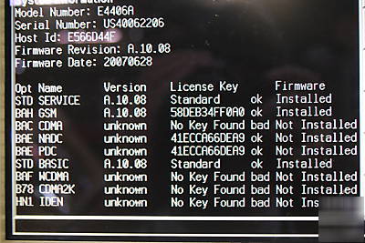 Agilent / hp E4406A 7MHZ-4GHZ vector signal analyzer