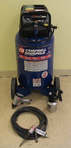 Campbell hausfeld 5HP 22 gallon air compressor + tools