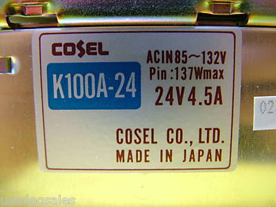 Cosel K25A-12, K100A-24, MMC100U-2 power supply lot