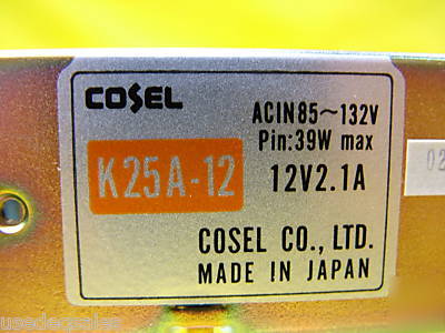 Cosel K25A-12, K100A-24, MMC100U-2 power supply lot