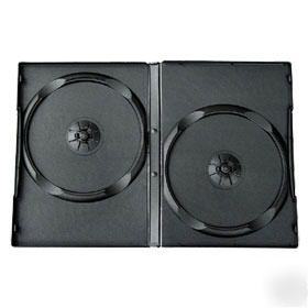 100 black 14MM double dvd storage cases movie box holde