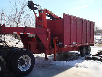 1999 big tex dump trailer with palfinger grapple nice 