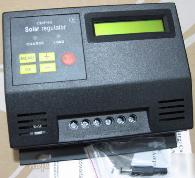45A 12V 24V solar charge battery controller regulator 