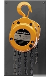 Chain hoist, harrington CF020-15 2 ton w/15FT lift 
