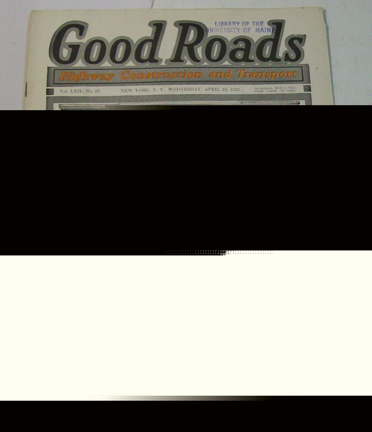 Good roads 1922 construction magazine vol.62, no.16