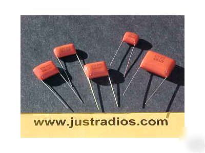Kit of 225 orange dip poly film capacitors @ 630 volts 