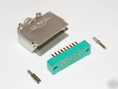 Miniature rectangular connector 34 way with backshell