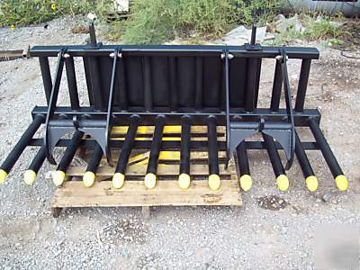 80â€ root grapple bucket skid steer loader rock bobcat 