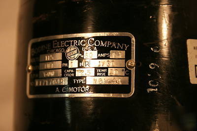 Bodine electric motor - 1/30 hp - 600 rpm - T1717045