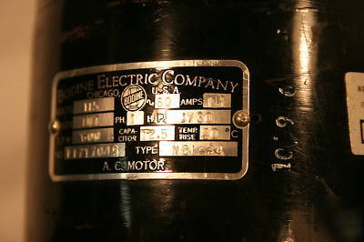 Bodine electric motor - 1/30 hp - 600 rpm - T1717045