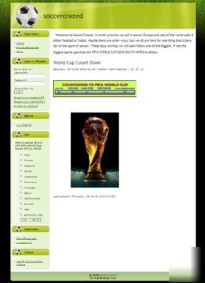 Established soccer site, sports site, football site