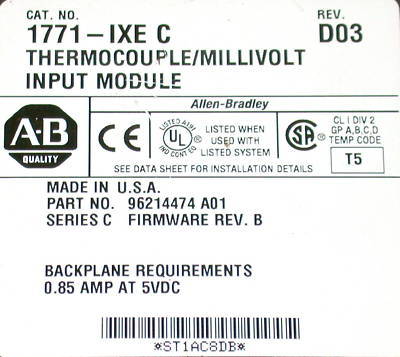 New brand allen bradley input module cat.no #1771-ixe-c