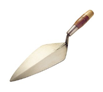 Rose wide london heel brick trowel w/ leather handle