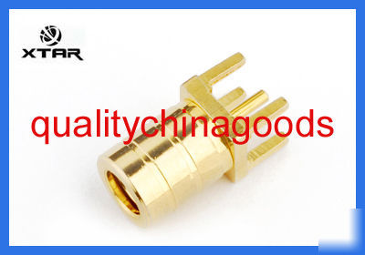 Smb female pcb connector straight goldplated #0063