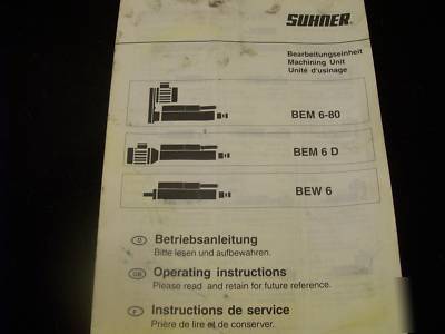 New suhner mono master bem-6-80 drill head