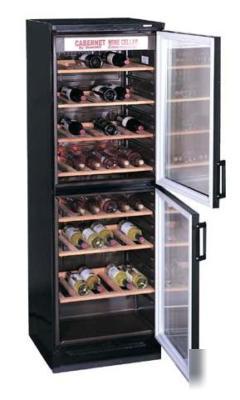 Summit 120-bottle commecial display wine cellar w/lock