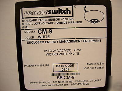  3- sensor switches cm-9 passive infrared low voltage