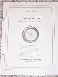 General electric ge g-9 demand meter instruction manual