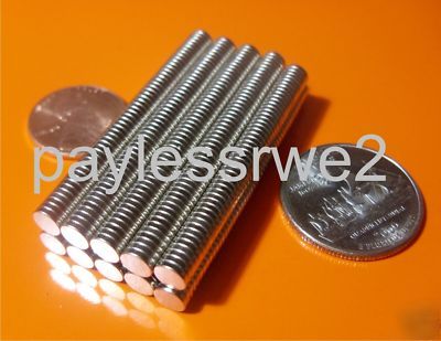 100 N40 5 x 1MM thick neo rareearth disc magnets $4.99