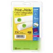 Avery-dennison removable labels round yellow 3/4IN |1