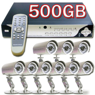 9 day night security ir cameras system network cctv dvr