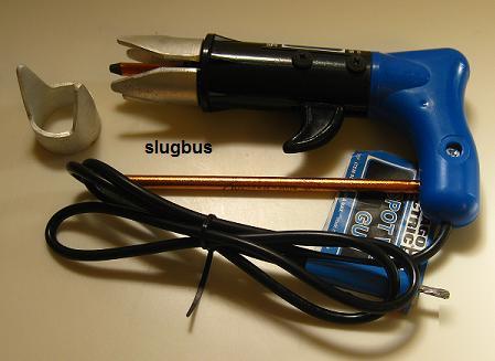 Electrode spot weld gun for dc arc welders only