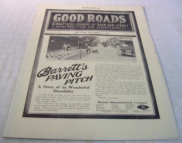 Good roads 1912 construction magazine vol.42, no.11