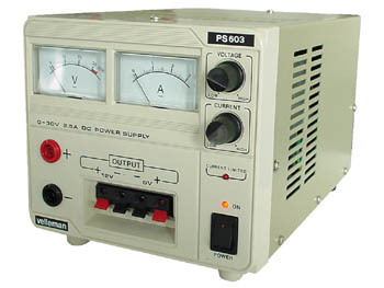 Lab power supply 0 - 30VDC + 5VDC + 12VDC