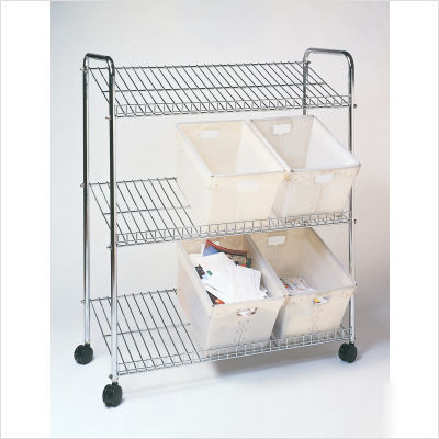 Mayline mailroom furniture: wire tote cart