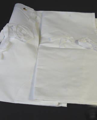 New 2 x london linen white traditional butchers aprons 