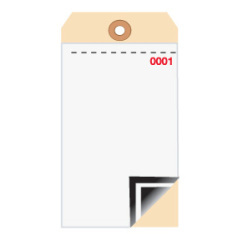 Shoplet select inventory tags 3 part blank wcarbon 8