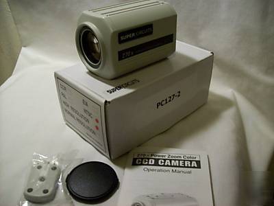 Supercircuits power zoom color 270X video camera PC127