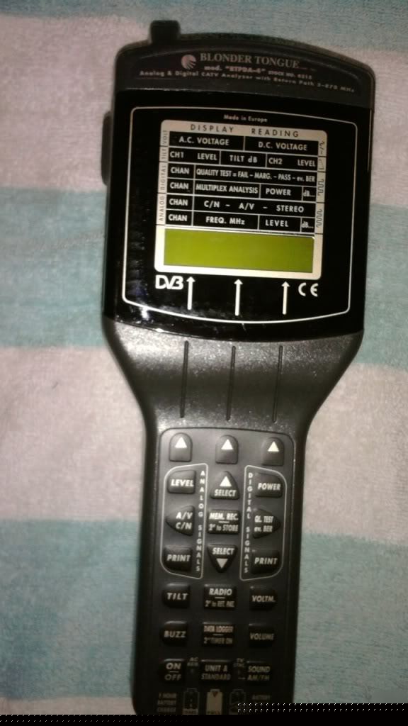Used blonder tongue digital/ analog analyzer btpda-4