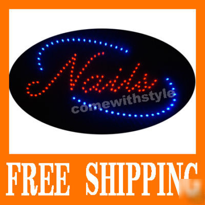 Ultra bright bar nail led neon animated motion sign pub