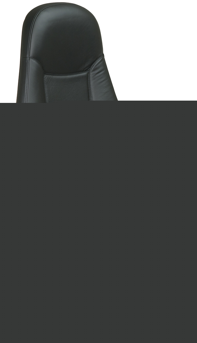 Black leather high back executive desk office chair