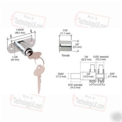 Chrome track plunger lock simple to install