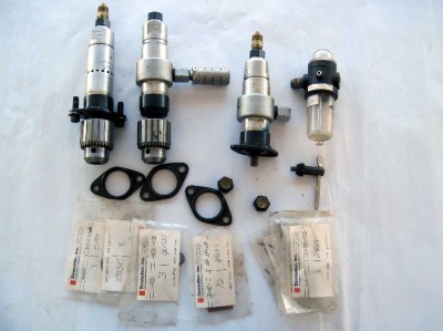 Lot of 3 desoutter air motor/drills tm 3000 and spares