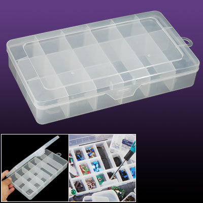 Plastic compartments electronic kit components case box