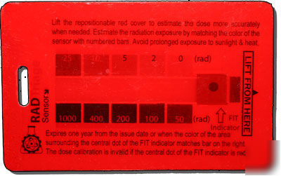 Radiation dosimeter badge