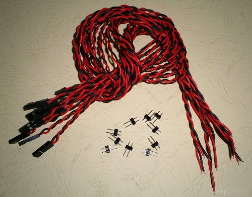 10 sets of twisted pair wire w/ jumper and pcb pin