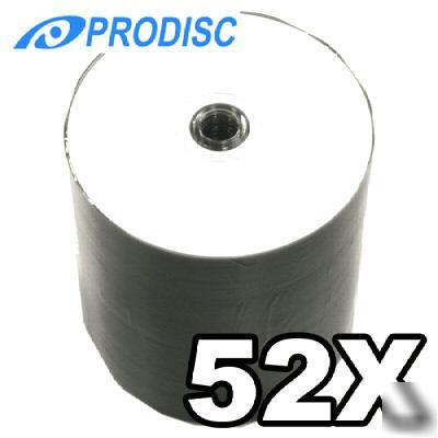 500 prodisc 52X blank white inkjet hub printable media 