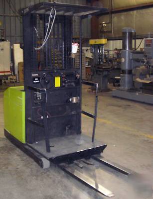 Clark model OP15, 3,000#, 24V electric order picker