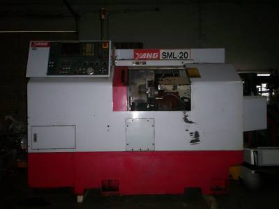 1998 yang sml-20 cnc lathe - fanuc 0TD 32 bit control